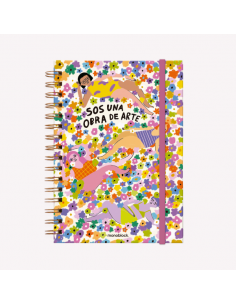 Cuaderno anillado A5 con hojas lisas - Monoblock | Jobbi