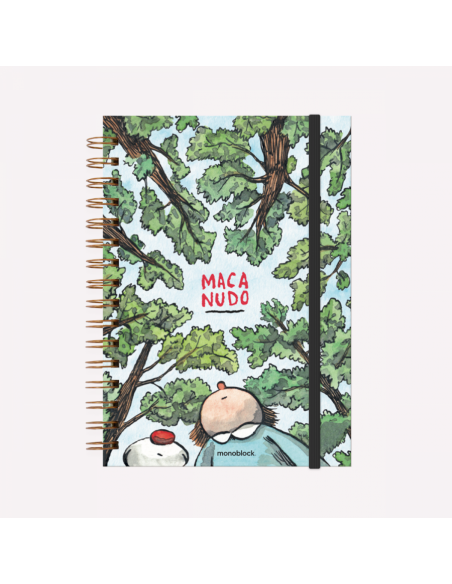 Cuaderno anillado A5 de 80 hojas lisas - Monoblock | Jobbi