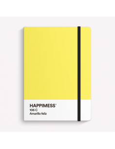 Cuaderno empastado Amarillo Feliz A5, Monoblock
