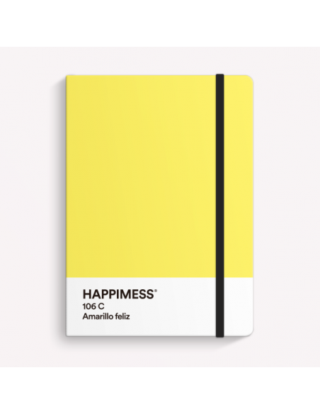Cuaderno empastado Amarillo Feliz A5, Monoblock