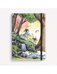 Cuaderno Empastado Atardecer macanudo A5, Monoblock