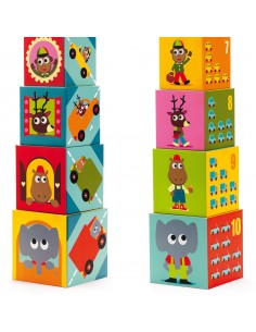 Cubos apilables 10 pzas, DJECO