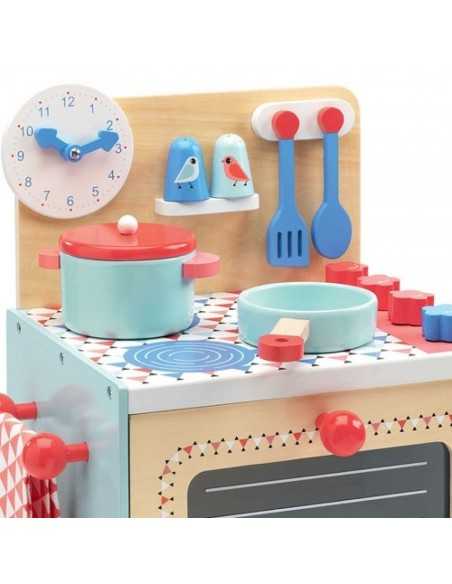 Juego de cocina de madera-35 x 37 x 24 cm, DJECO