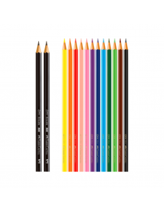 FABER CASTELL Colores +2 lápiz grafito 12 unidades