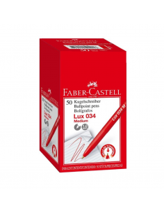 Caja de lapiceros rojo 50 unidades, FABER-CASTELL