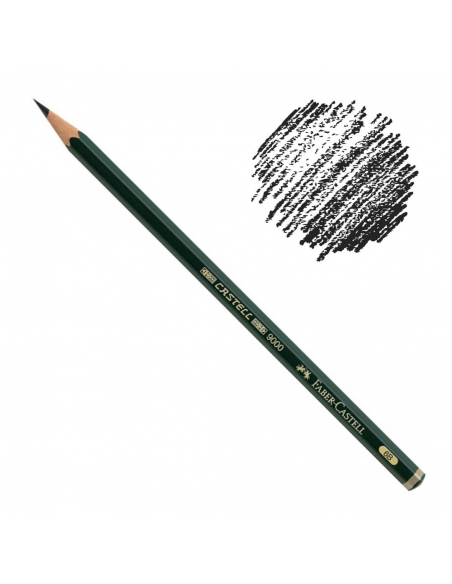 Lápiz de Grafito para Dibujo Castell 9000, 6B, FABER-CASTELL