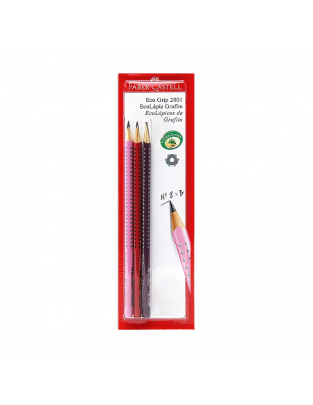 Blister con 3 lápices Grip, FABER CASTELL
