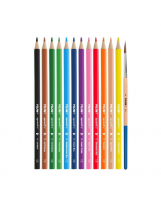 Milan - Lapices de color acuarelable triangulares 12 unidades