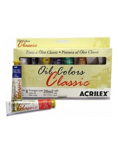 KIT 8 COLORES OIL COLORS 20ML C/U, ACRILEX