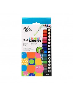 Juego de Marcadores Infantil con Sello x14 MONT MARTE