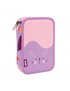 Estuchera de 2 pisos MILAN fun animals Violeta