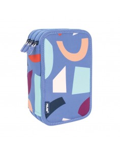 Estuche de 3 pisos MILAN fun animals Azul