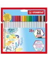 Marcador STABILO Pen68 Brush - caja 24 Pz.