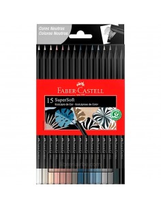 FABER CASTELL EcoLápices de 15 Colores SuperSoft – Neutro