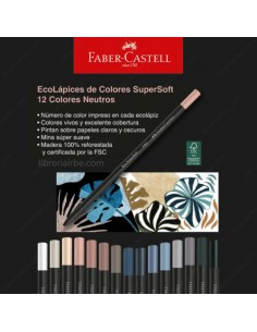 FABER CASTELL EcoLápices de 15 Colores SuperSoft – Neutro
