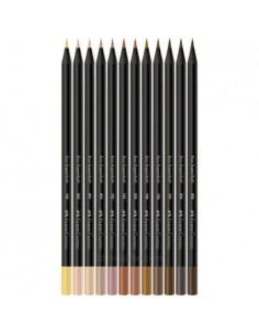 FABER CASTELL EcoLápices de 12 Colores SuperSoft – Tonos de Piel