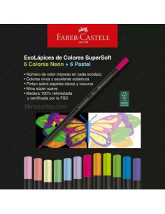 FABER CASTELL EcoLápices de 12 Colores SuperSoft