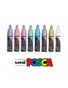 POSCA Marcadores de tiza liquida de 2.5 MM, estuche de 8 colores metalizados