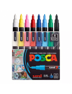 Set de Marcadores POSCA 1.3 mm x8 colores
