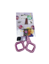 Tijeras purpura/blanco Mundo Craft