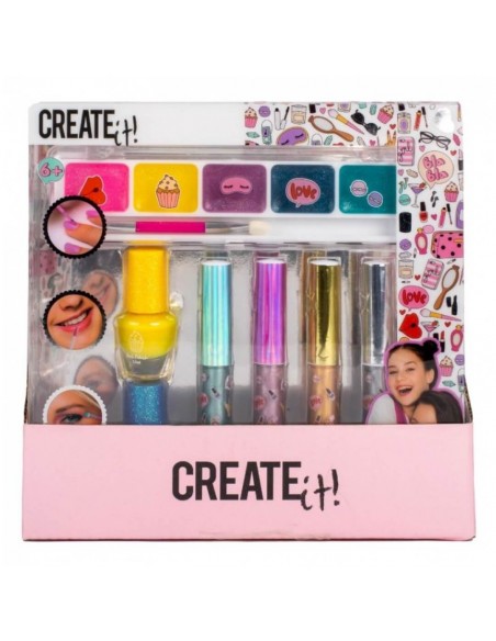 Kit de maquillaje metalizado 7 pcs Create It