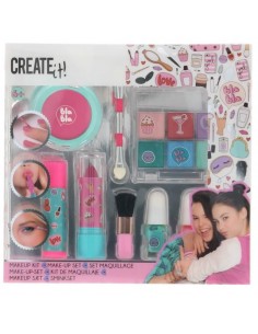Kit de maquillaje rosa turquesa Create It