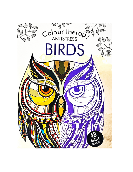 Libro para colorear therapy antistress birds RITO