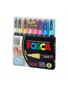 Set Marcadores posca 8C-3m colores pastel