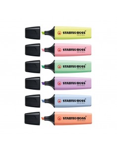 Resaltador Stabilo Boss Pastel blister de 6 Unidades
