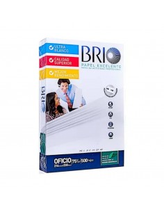 Hojas papel bond oficio de 500 hojas, BRIO