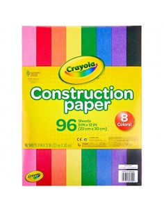 Papel construccion de 96 hojas de 8 colores CRAYOLA