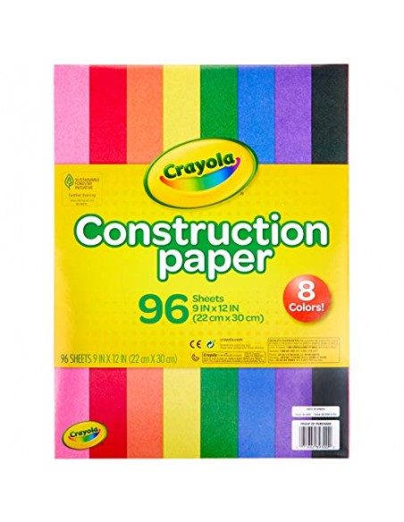Papel construccion de 96 hojas de 8 colores CRAYOLA