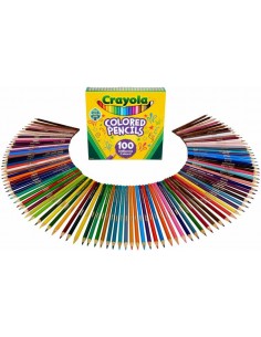 Caja de 100 lapices de colores largos CRAYOLA