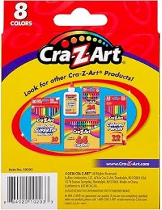 Cra-Z-Art  CRAYONES LAVABLES JUMBO SET 8 PCS