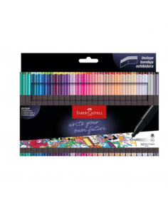 Faber-Castell Set de 50 Micropuntas Triangulares 0.4 mm Grip Finepen