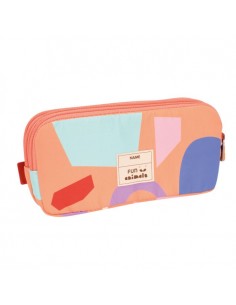 MILAN Portatodo 3 Cremalleras Fun Animals Naranja