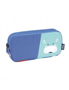 MILAN Portatodo 3 Cremalleras Fun Animals Azul
