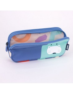 MILAN Portatodo 3 Cremalleras Fun Animals Azul