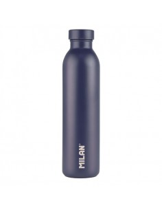 MILAN Botella Isotermica Acero Inox 501ml Azul marino