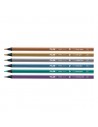 MILAN Set 6 Lapices metalizados madera negra