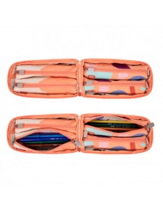 MILAN Kit 4 Estuches fun animals naranja
