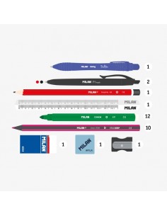 MILAN Kit 4 estuche fun animal azul