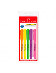 FABER CASTELL Resaltador 5 Colores Neon Blister