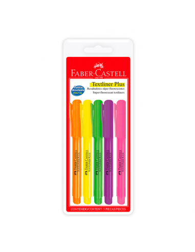Resaltador 5 Colores Neon Blister,...