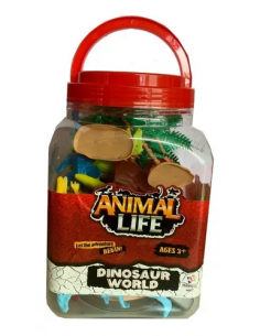 HAPPY LINE Animal life - Animales surtidos Dino Ocean Granja 22 pcs