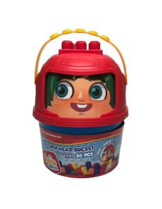 HAPPY LINE Bloques Maxi bucket gira la cabeza 20 pcs surtido