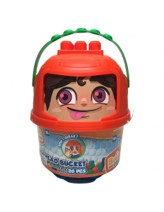 HAPPY LINE Bloques Maxi bucket gira la cabeza 20 pcs surtido