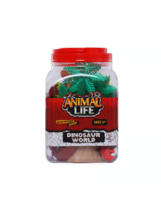 HAPPY LINE Animal life balde de dinosaurio 30 pcs