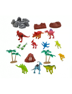 HAPPY LINE Animal life balde de dinosaurio 30 pcs