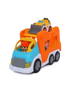 HAPPY LINE Camión transportador con 2 autos y figura
